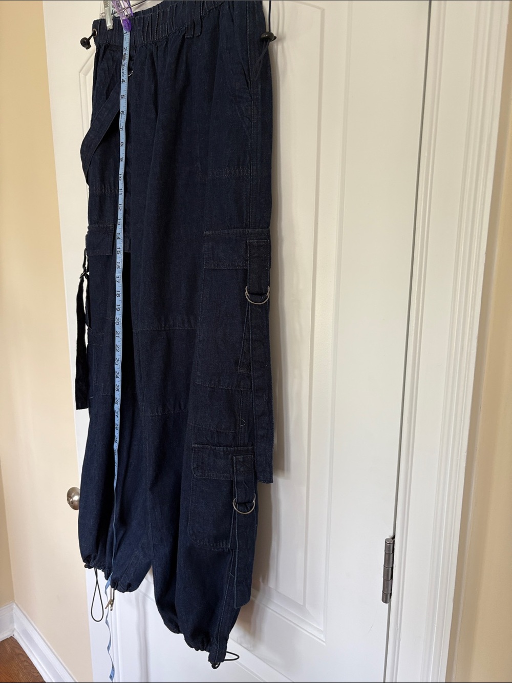 Forever 21 Navy Blue Denim Jogger Pants - Picture 10 of 11